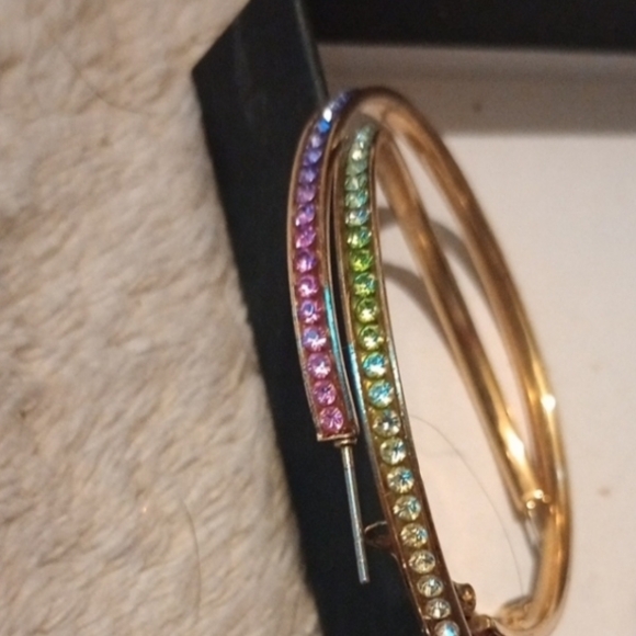 colorful Jewelry - 5/20 Elegant Gold Multicolor Hoop Earrings